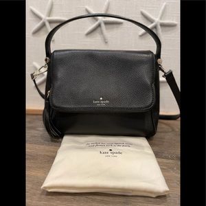 Kate Spade Chester Street Miri Black Pebbled Leather Cross Body Bag